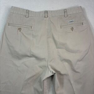 Polo Ralph Lauren Hammond Pant Mens 35x32 Khaki Pleated Cotton Casual Chinos VTG